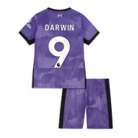 Billiga Liverpool Darwin Nunez #9 Barnkläder Tredje fotbollskläder till baby 2023-24 Kortärmad (+ Korta byxor)